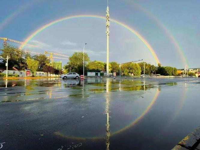 真实的雨后彩虹图片