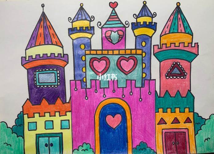 儿童城堡简笔画2022最新 儿童绘画城堡图片大全