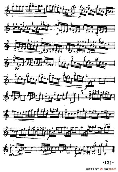 【a小调协奏曲·第一乐章小提琴谱】a小调协奏曲·第一乐章小提琴谱