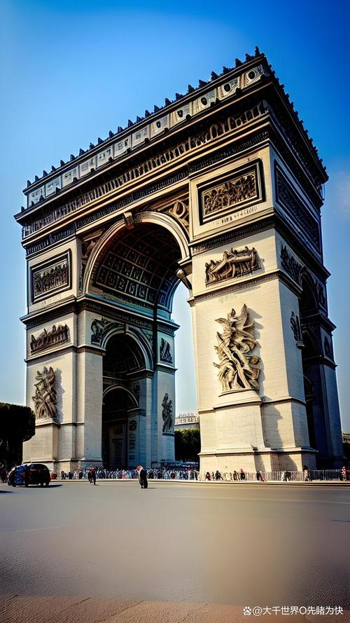 凯旋门位于法国巴黎第八区的夏尔·德高尔勒广场,是世界著名的建筑之