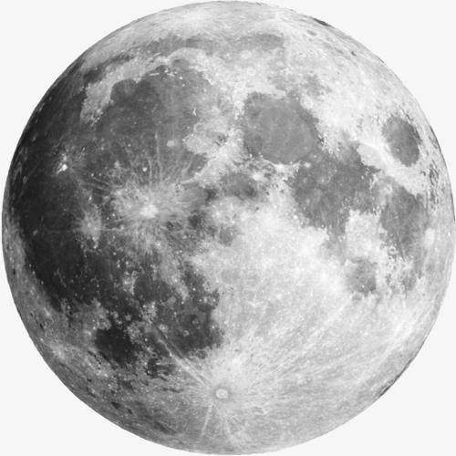 黑白超级月亮满月元素免抠素材免费下载_觅元素51yuansu.com