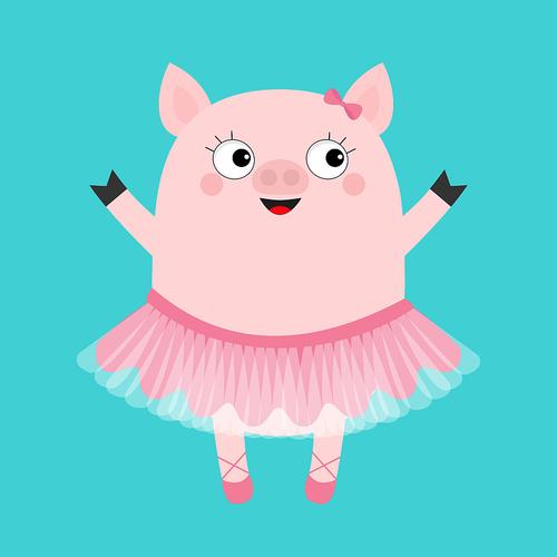 小猪芭蕾舞演员穿的小猪