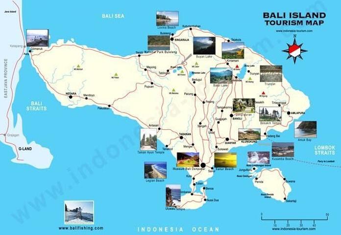巴厘岛景点地图