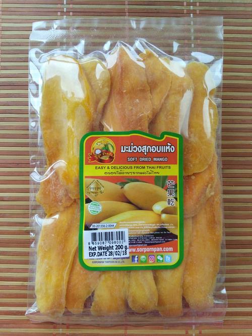 泰国进口特产零食 sorpornpan品牌芒果干 200g