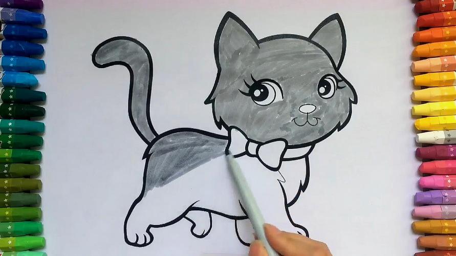 快速画一只可爱的小猫咪!