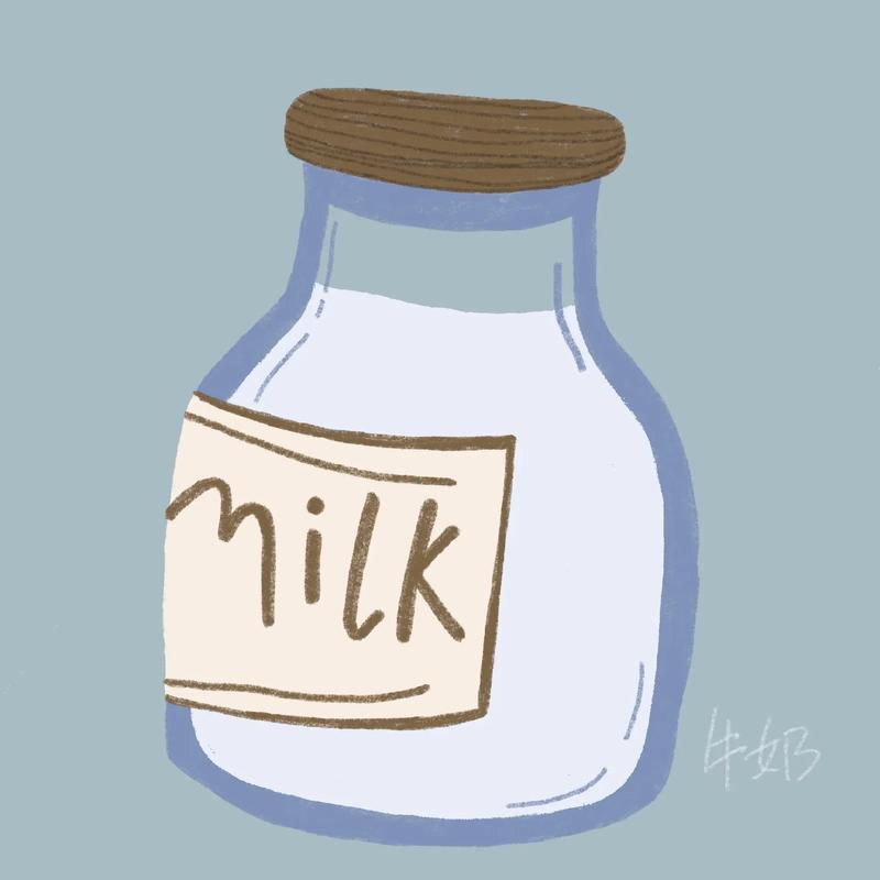 简笔画 #绘画 #宝妈 扁平化牛奶插画绘画教程步骤图来咯 - 抖音