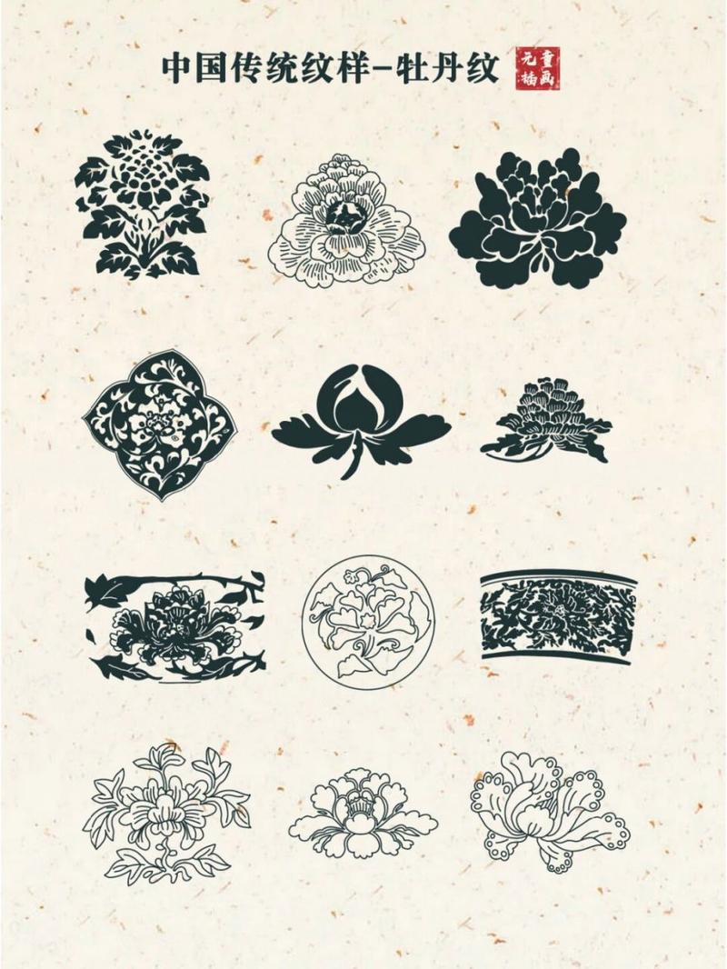 day21|中国传统纹样临摹练习-牡丹纹 牡丹纹.