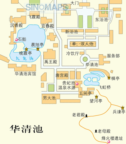 华清池地图
