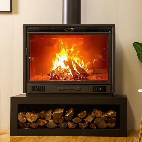 壁炉真火家用燃木取暖器现代欧式钢板嵌入式烧柴农村自建民宿别墅