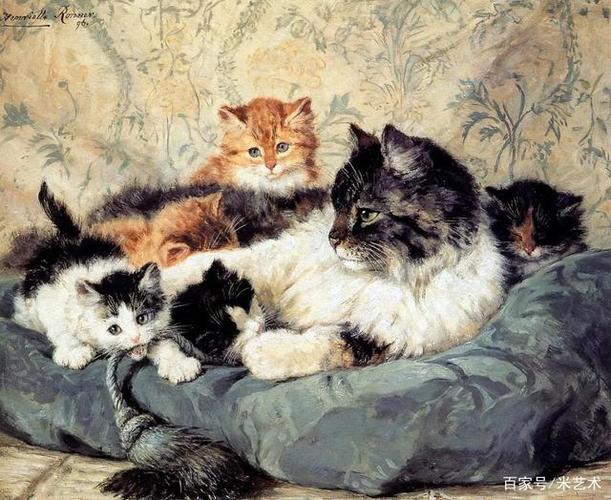 荷兰画家henriette油画猫咪系列欣赏,逼真超萌可爱