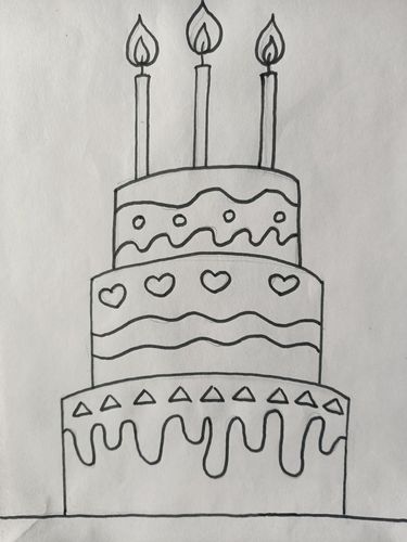 三年级蛋糕绘画步骤