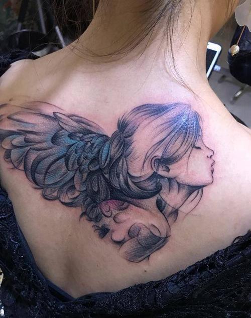 天使翅膀纹身图片