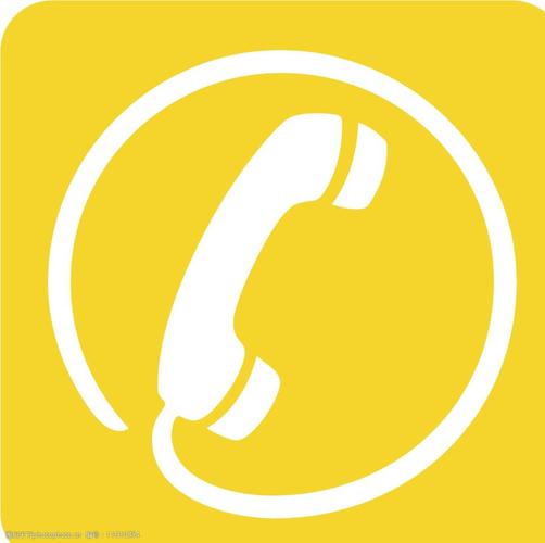 电话听筒与环绕的电话线图形标识图片