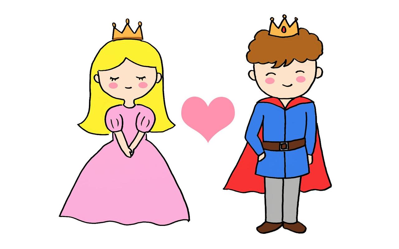 一步一步教你画帅气的王子和美丽的公主简笔画,一起来看看吧_哔哩哔哩