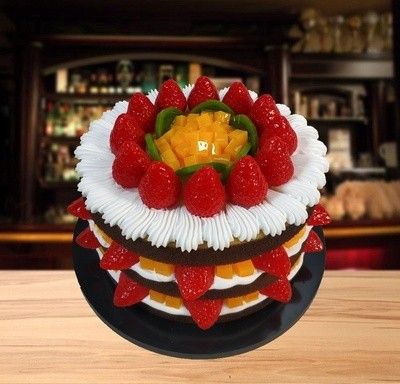 新款欧式草莓水果6寸8寸10寸仿真蛋糕模型橱窗样品展示来图定制