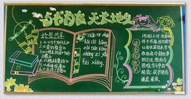 平昌中心小学阅读黑板报倡导快乐阅读让阅读成为一件快乐的事用