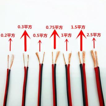 线线电源线音响纯铜超细二芯双并铜芯红黑线灯带0.5平方连接线led