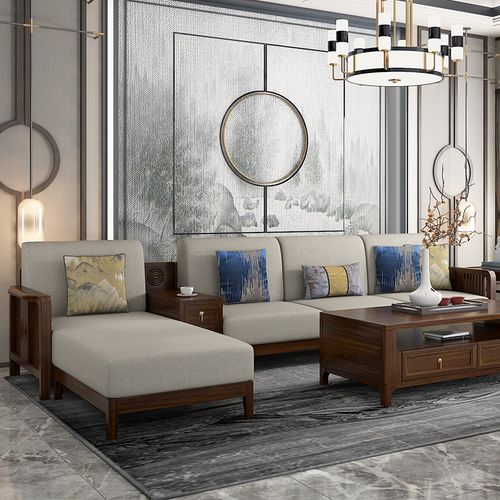 中式沙发华日实木实木家具户型客厅现代实木沙发