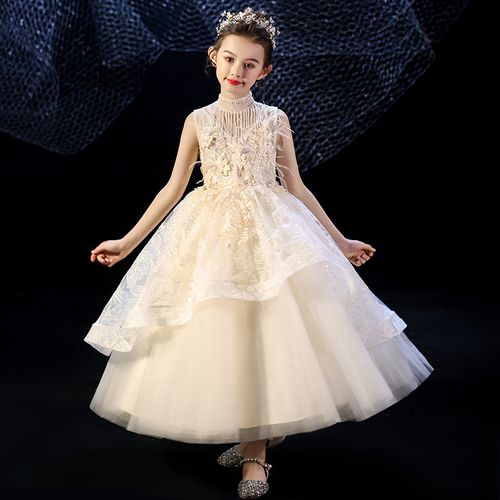 高端婚纱裙超仙公主小女孩十岁宴成长晚礼服走秀主持儿童钢琴表演