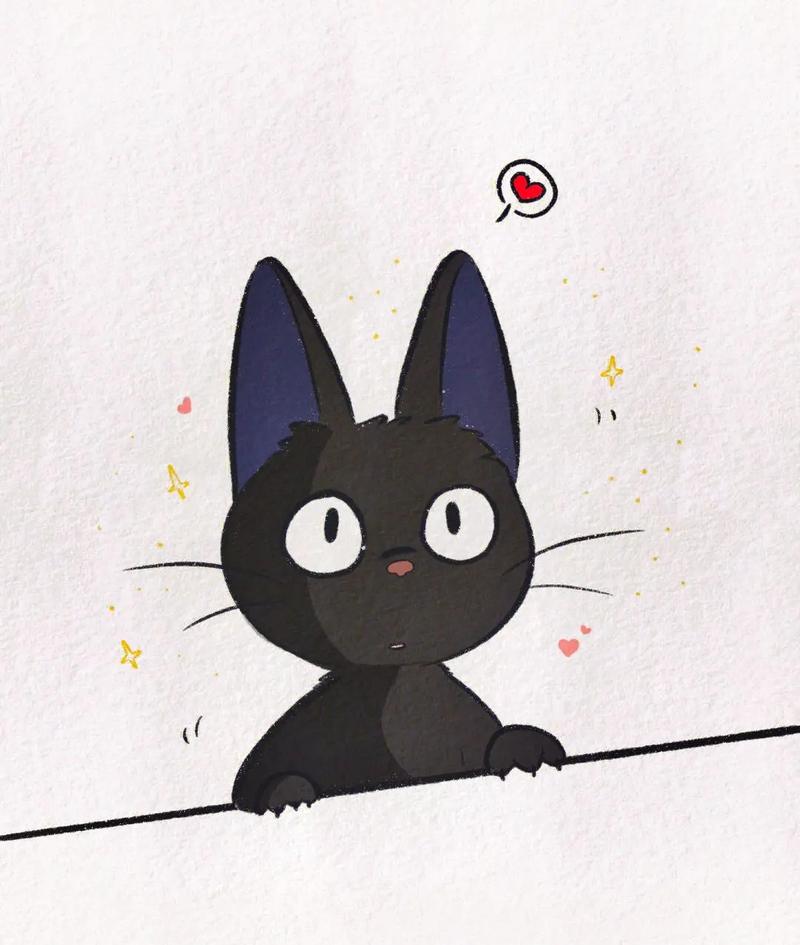 可爱的小黑猫简笔画教程来了.全网给它起个名字,不准带