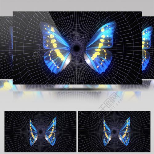 美丽发光蝴蝶翅膀动画特效模板