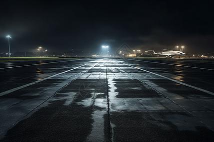 机场跑道夜景
