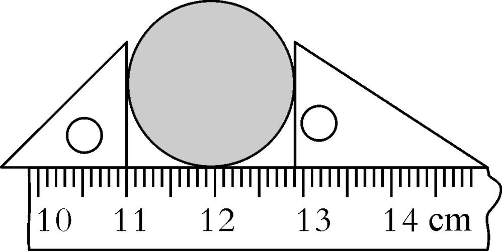 测量球体的直径常采用如图所示的方法在刻度尺上向不同方向转动球体在