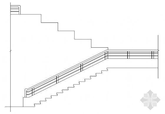 台阶扶栏立面图
