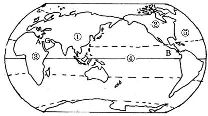 读世界海陆分布图完成下面问题1写出大洋的名称ac