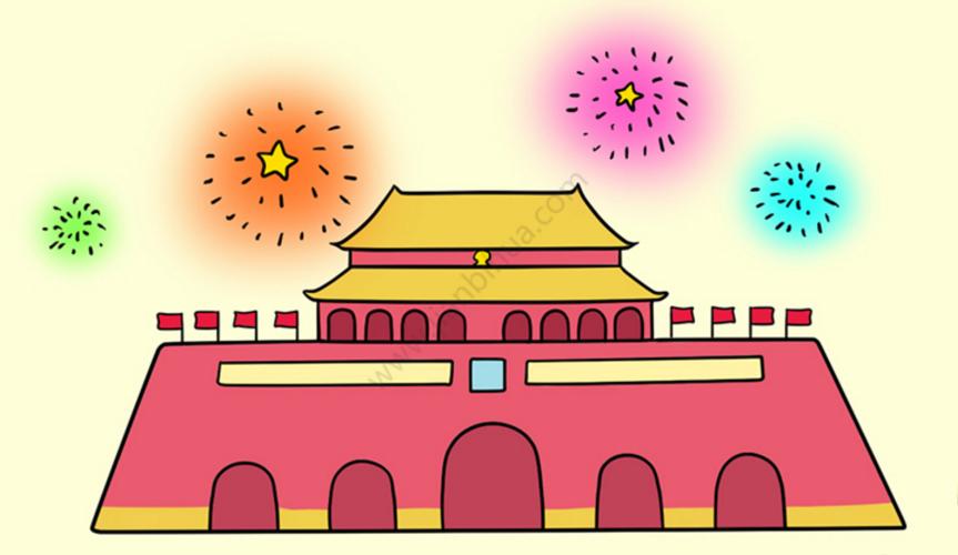 流程儿童画天安门怎么画带颜色天安门简笔画图片北京天安怎么画漂亮天