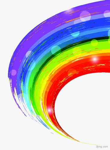 彩虹色图案png素材透明免抠图片-装饰效果
