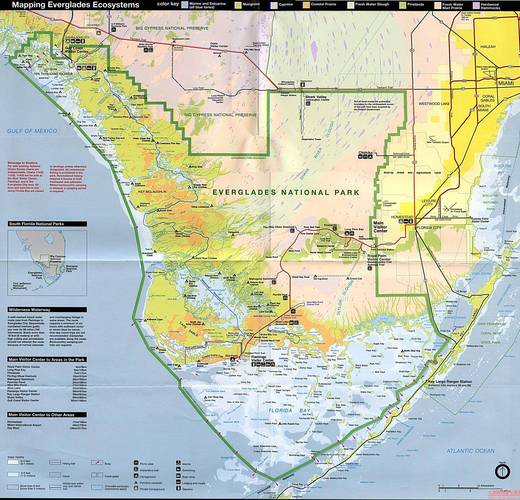 美国florida州everglades national park地图