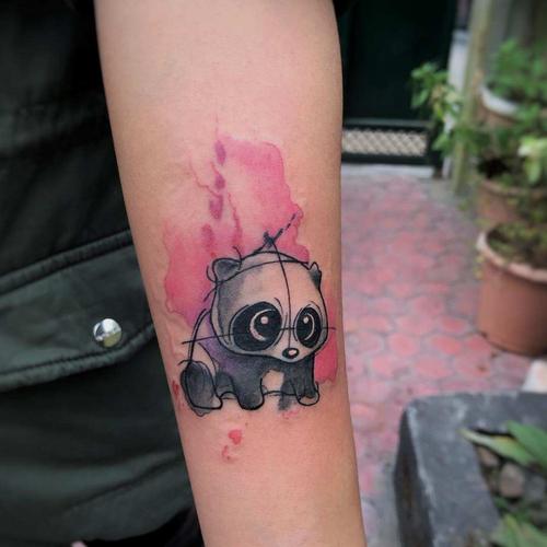 熊猫纹身 15款国宝熊猫主题的纹身作品图案(9/15)