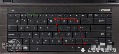 笔记本小键盘锁了按什么键解锁