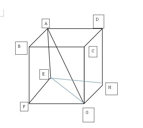 如图,小正方体的棱长为1,求对角线ag的长.
