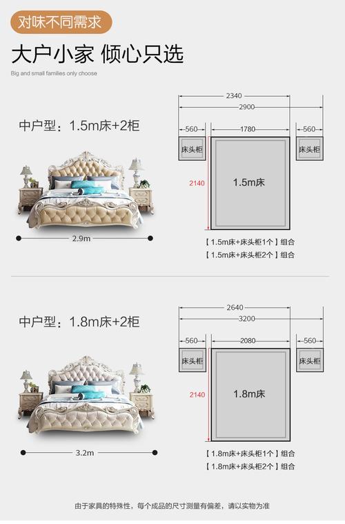 尊范 欧式双人皮床 法式公主1.8米大床卧室家具1.