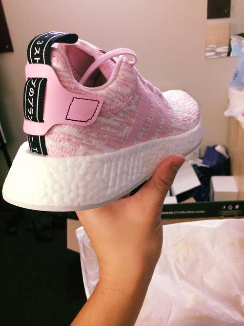 91人生中第一双粉色鞋子 adidas nmd 2樱花粉系列_鞋子_阿迪达斯