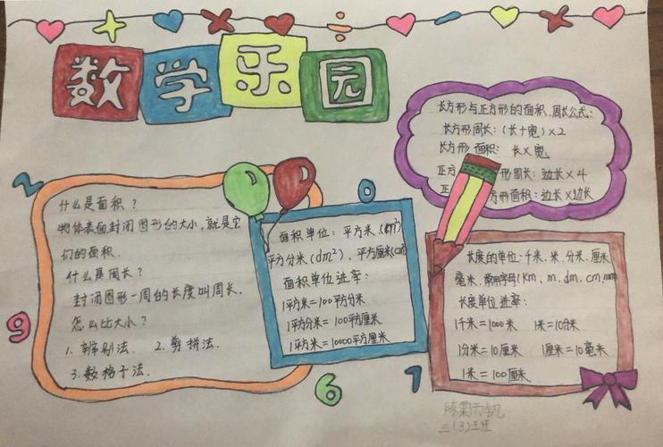 【灞桥教育】东城二小三年级三班,四班数学手抄报