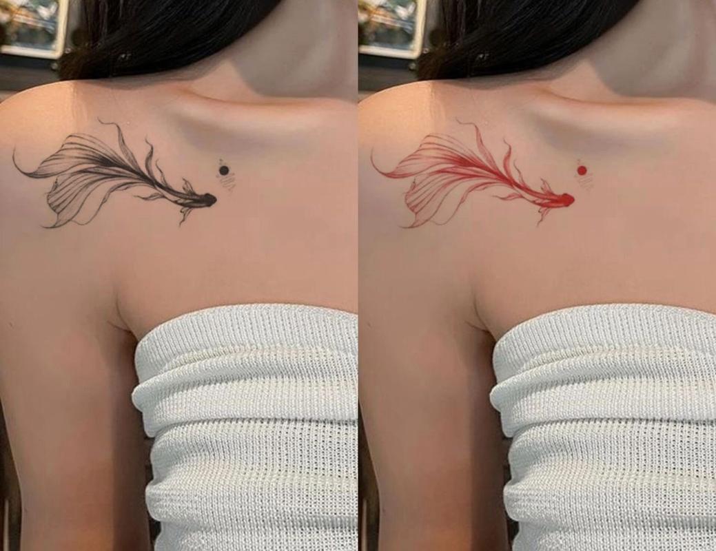 昆明纹身|tattoo|听说凤尾金鱼能带来好运 凤尾鱼是因尾部像凤凰的