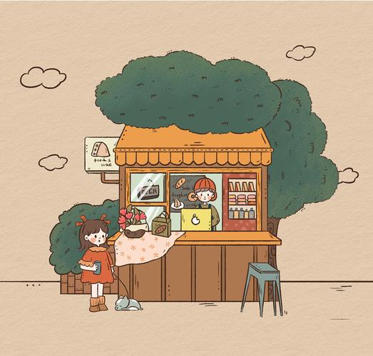 秋日咖啡馆|插画|儿童插画|大鱼仔91 - 原创作品 - 站酷 (zcool)