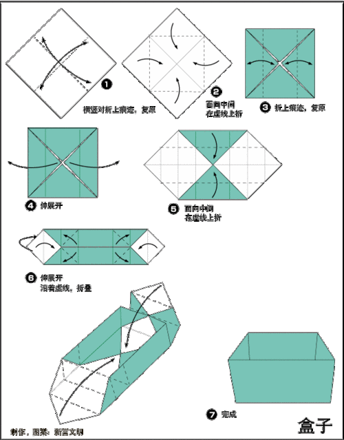 组合盒子折纸