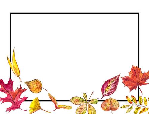 秋季模板背景.季节性插图. 网页横幅模板. 水彩插图