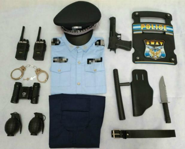 儿童小警察全套玩具小警察服装cos装备可通话对讲机儿童电动玩具