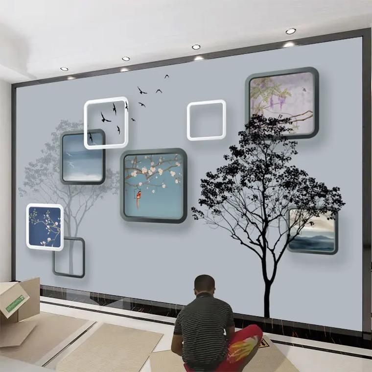 定制8d电视背景墙壁画3d立体墙纸客厅装饰壁纸沙发5d无缝影视墙布