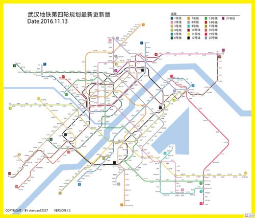 武汉地铁第四轮规划图