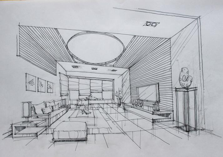 欧式客厅手绘表现草图2723翁小峰空间设计·原木52八丨玖零小年灵感