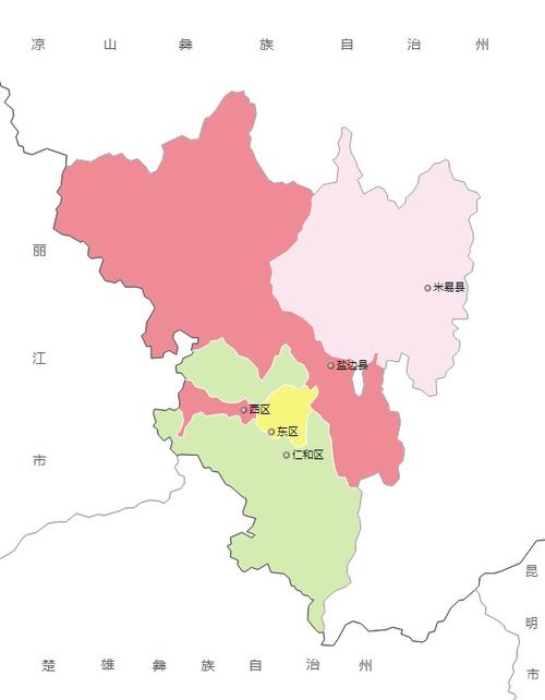 四川省攀枝花市行政区划 攀枝花市区划代码和面积-叶子西西排行榜