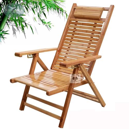 折叠椅竹躺椅摇椅家用午休凉椅老人午睡老式椅阳台实木靠背椅夏季