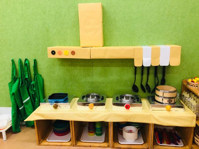 幼儿园环创小厨房美食驿站