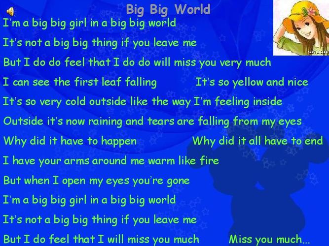 it's not   big big thing if you leave me but i do feel that i